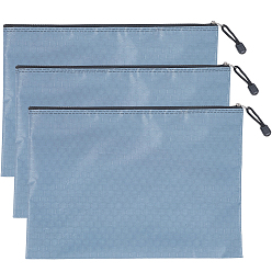 Светло-серый 3 шт. сумки для хранения файлов из ткани Оксфорд, сумки на молнии с ручкой и карандашом, прямоугольные, светло-серый, 240x340x4 мм, 3 шт / комплект