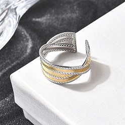 Другие Регулируемые 304 манжеты из нержавеющей стали для женщин, золотые и нержавеющая сталь цвет, 10.5 мм, регулируемый