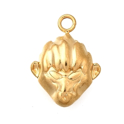 Золотой 304 подвески из нержавеющей стали, ионное покрытие (ip), обезьяна, золотые, 17.5x13x7.5 мм, отверстие : 1.8 мм