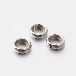 Нержавеющая Сталь Цвет Устойчивы к потускнению 304 быстроразъемные соединения из нержавеющей стали, связывающий кольца, цвет нержавеющей стали, 6x2 мм, отверстие : 4 мм, около 2 мм внутренним диаметром