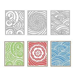 Rectangle Трафареты для резки углеродистой стали Vortex, для diy scrapbooking, Фотоальбом, декоративная бумага для тиснения, цвет нержавеющей стали, прямоугольные, 142x112x0.8 мм, 3 шт / комплект