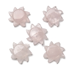 Розовый Кварц Природного розового кварца кабошонов, солнце, 28~29x27~30x6~7 мм