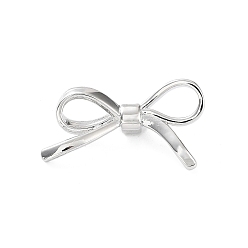 Платина Стойки обшивки латунные подвески, без кадмия и без свинца, долговечный, бантом прелести, платина, 17x29.5x7 мм, отверстие : 3x2 мм