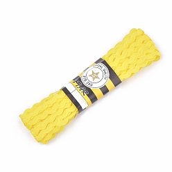 Желтый Ленты из полипропиленового волокна, форма волны, желтые, 7~8 мм, 15 двор / пачка, 6 расслоения / мешок