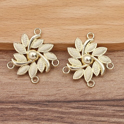 Light Gold Alloy Chandelier Componement Links, Flower, Light Gold, 30x28mm
