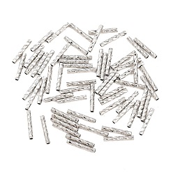 Платина Латунные текстурированные бусины, платина, 10x1.5 мм, отверстие : 1 мм