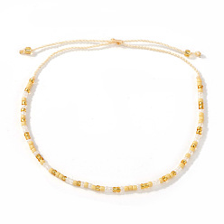 Кукурузный Шелк Браслеты из бисера из стеклопластика, плетеные браслеты из нейлонового шнура для женщин, рондель, цвет колоса кукурузы