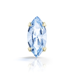 30020 Light Sapphire Пришивные чашки preciosa® maxima crystal, многожильных ссылки, чешский хрусталь, с настройками латуни, 719 39 056 наветт, золотые, 30020 светлый сапфир, 10x5 мм