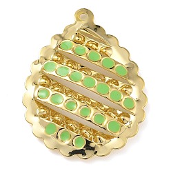Светло-зеленый Подвески из латуни с эмалью в стойку, долговечный, без свинца и без кадмия, реальный 18 k позолоченный, очарование слезы, светло-зеленый, 40x30x5 мм, отверстие : 1.8 мм