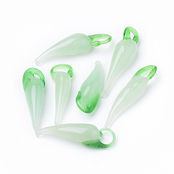 Нектар Подвески лэмпворк ручной работы, острый перец, нектар, 17~27x5~7 мм, отверстие : 1.5~5 мм