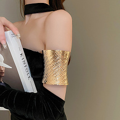 Золотой Браслеты-манжеты из сплава на верхнюю часть руки, браслеты-повязки, 2-1/2 дюйм (6.5 см)