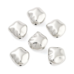 Платина CCB пластиковые шарики, самородки, платина, 14.5x14.5x7 мм, отверстие : 1.6 мм, Около 633 шт / 500 г