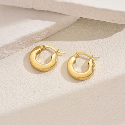 Золотой 201 классические минималистичные серьги-кольца из нержавеющей стали, золотые, 18 мм