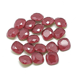 Светло-сиамский Сделай сам указал назад k 9 стеклянные кабошоны со стразами, случайный цвет с задней крышкой или необработанный (без покрытия), стиль мокко, граненые, квадратный, Light Siam, 8x8x4 мм