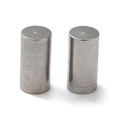 Нержавеющая Сталь Цвет Не тускнеют 304 наконечники из нержавеющей стали для шнурков, шнурки на голове, колонка, цвет нержавеющей стали, 3x6 мм, отверстие : 2.5 мм