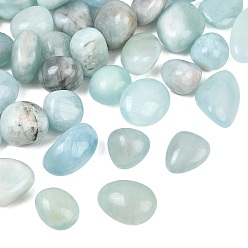 Aquamarine Natural Aquamarine Beads, Tumbled Stone, Nuggets, No Hole/Undrilled, Vase Filler Gems, 20~35x22~40x14~27mm