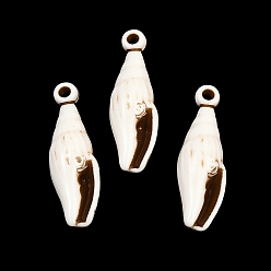 Shell Shape Подвески из непрозрачного акрила, окрашенные распылением, имитация оболочки, подвески в форме раковины, 30x19x9 мм, отверстие : 1.6 мм, Около 450 шт / 500 г