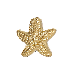 Морская звезда 304 из нержавеющей стали бусы, реальный 14 k позолоченный, ионное покрытие (ip), морская звезда, 10x10 мм