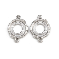 Нержавеющая Сталь Цвет 304 оправы для кабошонов из нержавеющей стали, плоские круглые ссылки, цвет нержавеющей стали, лоток : 12 мм, 22x16x3 мм, отверстие : 1.6 мм