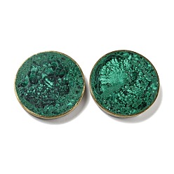 Malachite Synthetic Malachite Cup Mats, Flat Round, 80x10.5mm