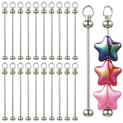 Платина 20шт. железные брелоки с бусинами для изготовления украшений и поделок своими руками, платина, 7.8 см