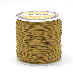 Dark Goldenrod Polyester Cords, Dark Goldenrod, 0.8mm, about 131.23~142.16 yards(120~130m)/roll