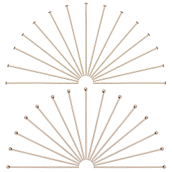 Real 18K Gold Plated 295Pcs 2 Style Brass Ball Head Pins & Flat Head Pins, Real 18K Gold Plated, 10g/style, 295pcs/box