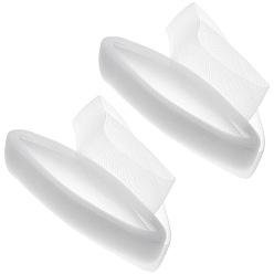 Белый Эластичная эластичная сетка с сеткой из рыбьей кости, для танцев, свадебное платье, подол, юбка, подкладка, поделки, шитье, аксессуары для одежды, белые, 65x0.5 мм, Около 25 ярдов / рулон