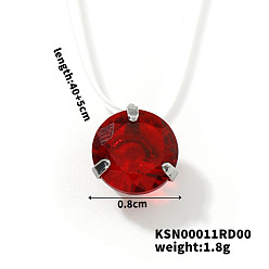 Красный Плоские круглые пластиковые подвески-невидимки для женщин, красные, 15.75 дюйм (40 см)