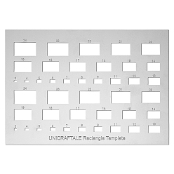 Нержавеющая Сталь Цвет 304 шаблон из нержавеющей стали, цвет нержавеющей стали, 127x178x0.5 мм, Прямоугольник: 2~15x3~24 мм