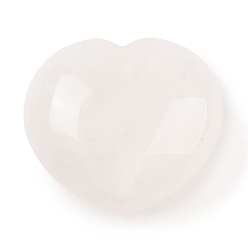 Хрусталь Натуральный кварцевый кристалл массажный камень для большого пальца, сердце карман пальмовые камни, для отдыха, боли, 40~41x45x24~26 мм