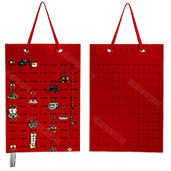 (123L) Белый крем непрозрачный блеск Настенная сумка для хранения украшений из шерсти, прямоугольные, огнеупорный кирпич, 57x35 см