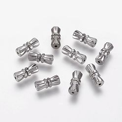 Платина Застежками винт латунный, Прекрасное окончание для ювелирных изделий, платина, 10~11x4.5 мм, отверстие : 1~1.2 мм