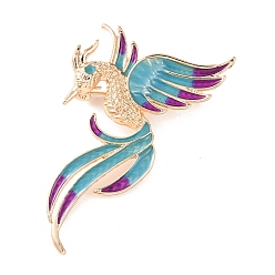 Phenix Эмалевые булавки, булавки для лацканов из сплава для одежды рюкзака, золотые, феникс, 54x40 мм