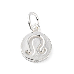 Лео 925 подвески из стерлингового серебра в виде созвездий, с прыжковых колец, серебряный цвет гальваническим, Лев, 12x9x1.5 мм, отверстие : 3.5 мм