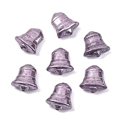 Фиолетовый Чешские прессованные стеклянные бусины, колокол, фиолетовые, 13.5x13x6.5 мм, отверстие : 0.9 мм, около 80 шт / упаковка