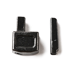 Bronce de cañón Ropa y Accesorios, Los accesorios de reparación de cremallera de aleación de zinc insertan la caja y el retenedor de fijación, gunmetal, 16.5~17x4~12x3.5~6.5 mm