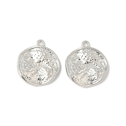 Плоский Круглый Подвески из сплава , без кадмия и без свинца, стойки покрытие, платина, плоско-круглые, 23x20.5x1.5 мм, отверстие : 1.8 мм