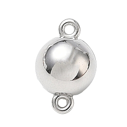 Round 304 Stainless Steel Magnetic Clasps, Round, Stainless Steel Color, Round, 12.5x8x8mm, Hole: 1.1mm
