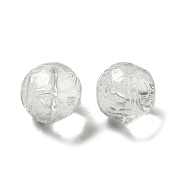 Прозрачный Прозрачные стеклянные бусины, градиент цвета, круглые, прозрачные, 12.5x12 мм, отверстие : 1.4 мм