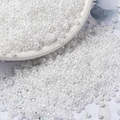 (RR528) White Pearl Ceylon MIYUKI Round Rocailles Beads, Japanese Seed Beads, (RR528) White Pearl Ceylon, 8/0, 3mm, Hole: 1mm, about 19000~20500pcs/pound