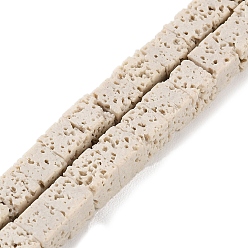 (404) Непрозрачное AB Кислое яблоко Нити синтетических бусин, окрашенных в лавовый камень, кубические, цветочный белый, 6~7x6~6.5x6~6.5 мм, отверстие : 0.7 мм, около 60 шт / нитка, 14.76'' (37.5 см)