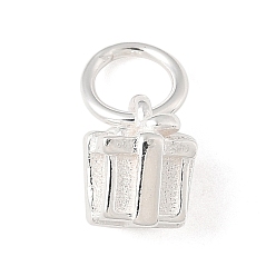 Серебро 925 подвески в подарочной коробке из стерлингового серебра с соединительными кольцами, серебряные, 9.5x5x5 мм, отверстие : 3 мм