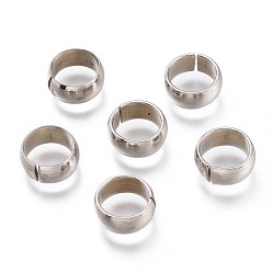 Edelstahl Farbe Anlaufgeschützt 304 Biegeringe aus Edelstahl, Edelstahl Farbe, 4x9 mm, Innendurchmesser: 7 mm