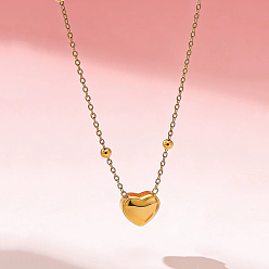 Золотой День святого Валентина 304 Подвеска в виде сердца из нержавеющей стали, цепочка-спутник для женщин, золотые, 16.65 дюйм (42.3 см)