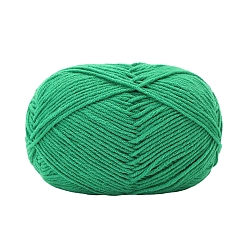 Grün Strickgarn aus Acrylfaser aus Milchbaumwolle, 4 -ähnliches Häkelgarn, Lochnadelgarn, grün, 2 mm