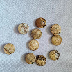 Пейзажный Джаспер Естественная картина яшма кабошоны, полукруглые / купольные, 8 мм