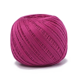 Средний Фиолетово-красный Хлопковые волокна пряжа для вязания, для одежды шарфы свитера шали шапки, средне фиолетовый красный, 20г/моток