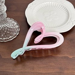 Сердце Заколки для волос из ацетата целлюлозы и железных когтей, аксессуары для волос для женщин и девочек, сердце, 131x68x46 мм