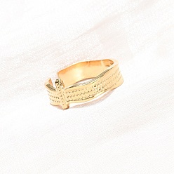 Настоящее золото 18K 304 открытые манжеты из нержавеющей стали для женщин, ионное покрытие (ip), реальный 18 k позолоченный, 5.5~8.5 мм, внутренний диаметр: 18 мм